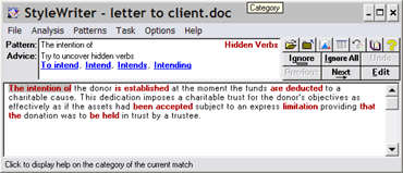 click to see the original legal writing example