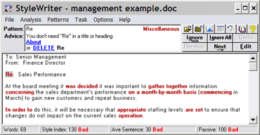 click to see the original management report