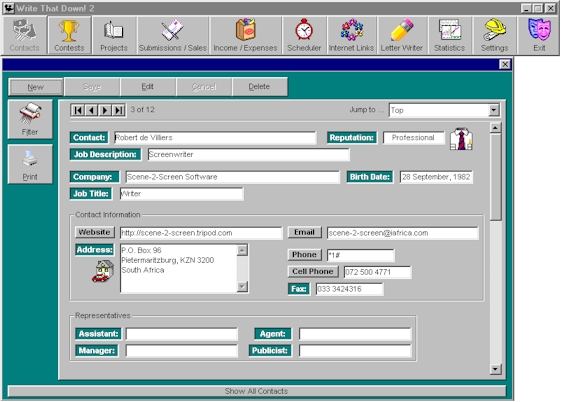 Contacts Screenshot