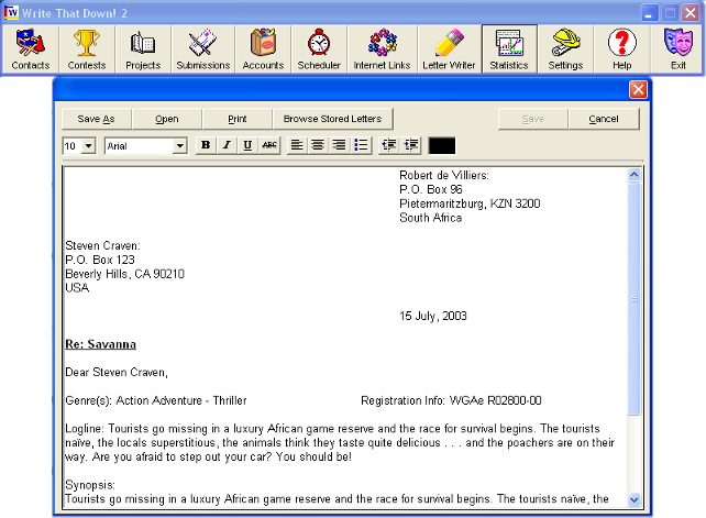Letters Screenshot